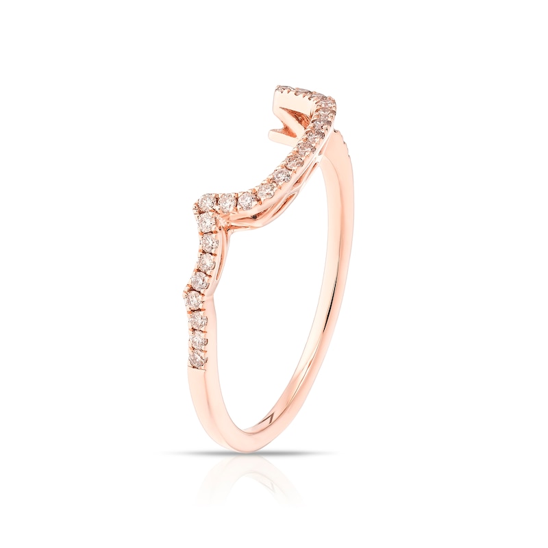 Main Image 2 of Le Vian 14ct Rose Gold & 0.15ct Diamond Shaped Wedding Band