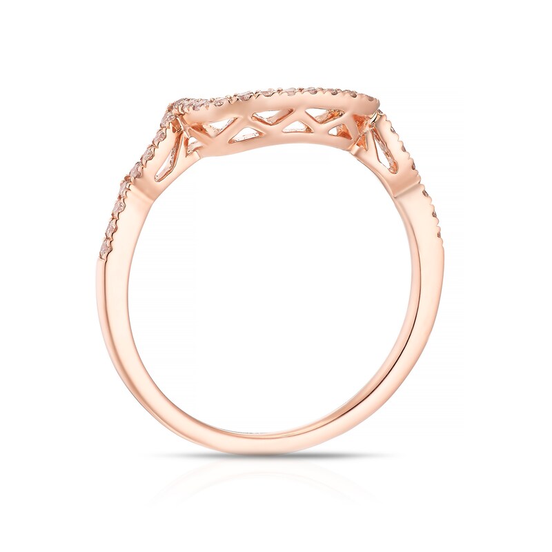 Main Image 3 of Le Vian 14ct Rose Gold & 0.15ct Diamond Shaped Wedding Band