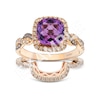 Thumbnail Image 4 of Le Vian 14ct Rose Gold & 0.15ct Diamond Shaped Wedding Band