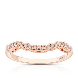 Le Vian 14ct Rose Gold & 0.15ct Diamond Shaped Wedding Band