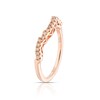 Thumbnail Image 2 of Le Vian 14ct Rose Gold & 0.15ct Diamond Shaped Wedding Band