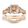 Thumbnail Image 4 of Le Vian 14ct Rose Gold & 0.15ct Diamond Shaped Wedding Band