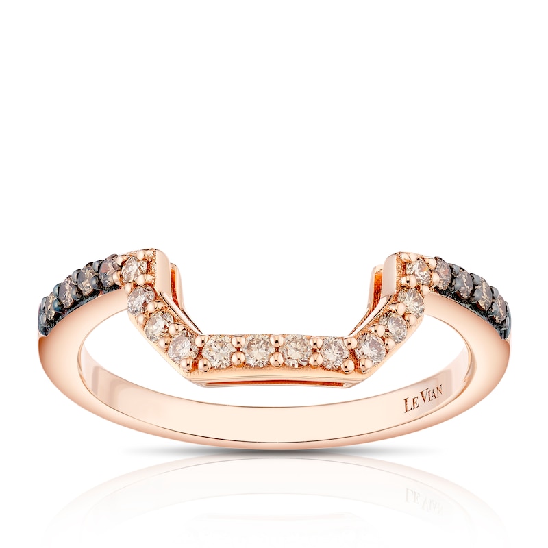 Main Image 1 of Le Vian 14ct Rose Gold & 0.25ct Diamond Shaped Wedding Band