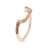 Thumbnail Image 2 of Le Vian 14ct Rose Gold & 0.25ct Diamond Shaped Wedding Band