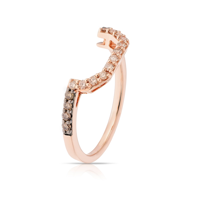 Main Image 2 of Le Vian 14ct Rose Gold & 0.25ct Diamond Shaped Wedding Band