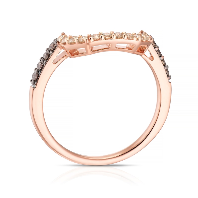 Main Image 3 of Le Vian 14ct Rose Gold & 0.25ct Diamond Shaped Wedding Band