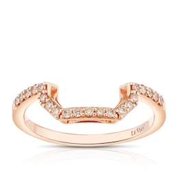 Le Vian 14ct Rose Gold & 0.20ct Diamond Shaped Wedding Band