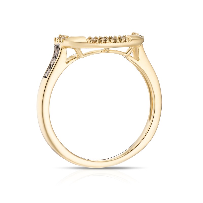 Main Image 3 of Le Vian 14ct Yellow Gold & 0.10ct Diamond Shaped Wedding Band