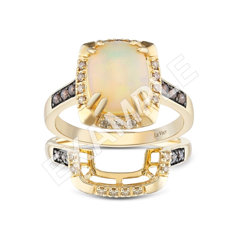 Main Image 4 of Le Vian 14ct Yellow Gold & 0.10ct Diamond Shaped Wedding Band