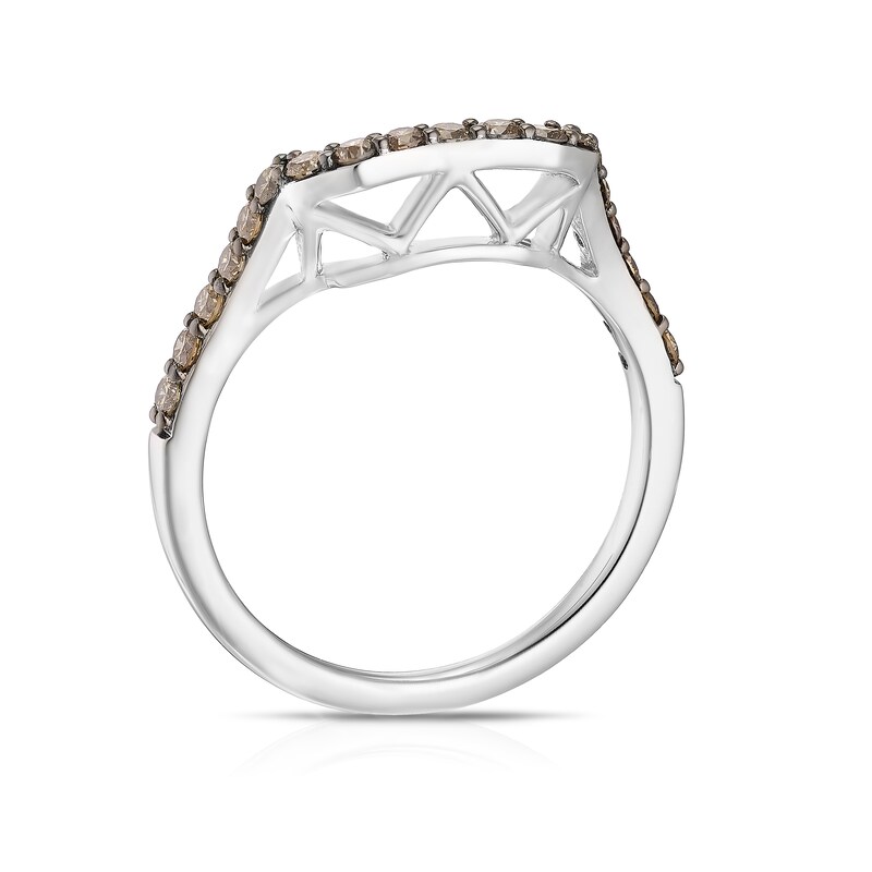 Main Image 3 of Le Vian 14ct White Gold & 0.40ct Diamond Shaped Wedding Band