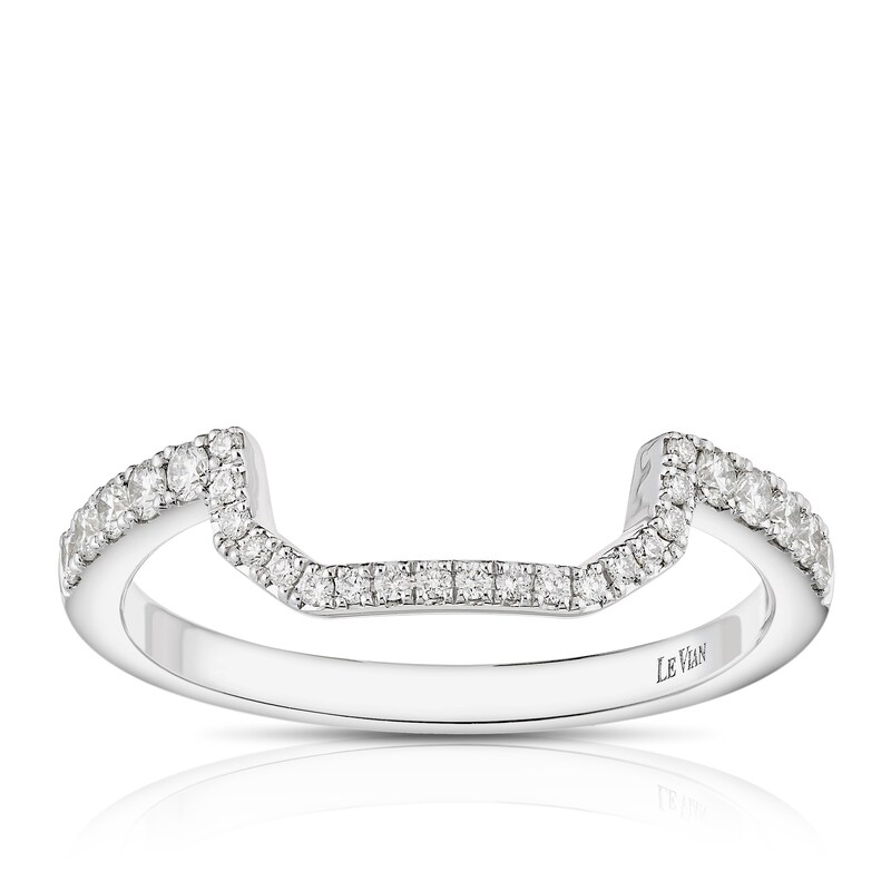 Main Image 1 of Le Vian 14ct White Gold & 0.20ct Diamond Shaped Wedding Band