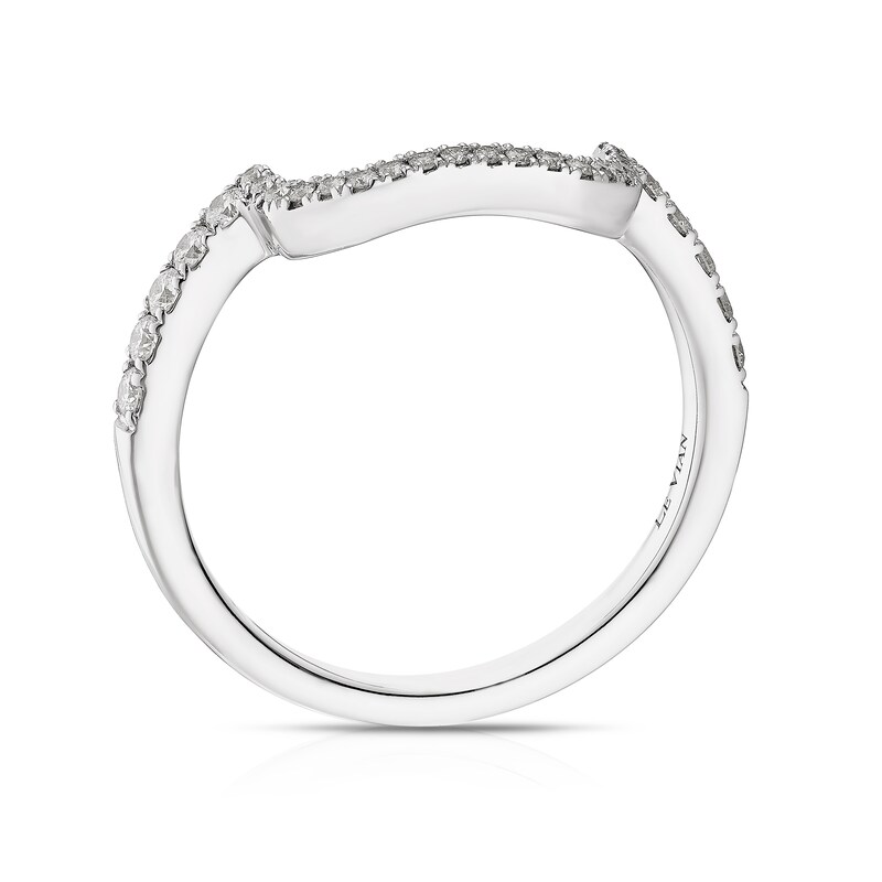 Main Image 3 of Le Vian 14ct White Gold & 0.20ct Diamond Shaped Wedding Band