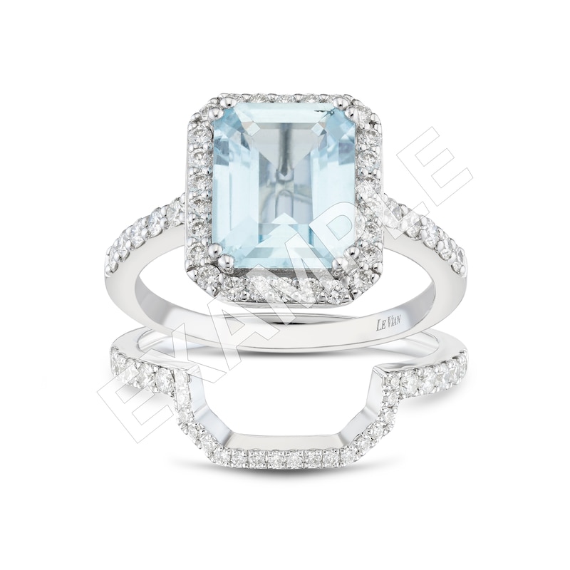 Main Image 4 of Le Vian 14ct White Gold & 0.20ct Diamond Shaped Wedding Band