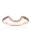 Thumbnail Image 1 of Le Vian 14ct Rose Gold & 0.15ct Diamond U Shaped Wedding Band