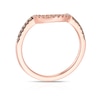 Thumbnail Image 3 of Le Vian 14ct Rose Gold & 0.15ct Diamond U Shaped Wedding Band