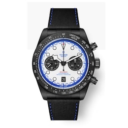 TUDOR Black Bay Chrono 42mm Carbon Fibre & Hybrid Leather-Rubber Watch