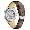 Thumbnail Image 3 of Citizen Automatic Mechanical Open Heart Brown Leather Strap Watch