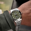 Thumbnail Image 2 of Casio Edifice Green Dial Silver Tone Stainless Steel Bracelet Watch