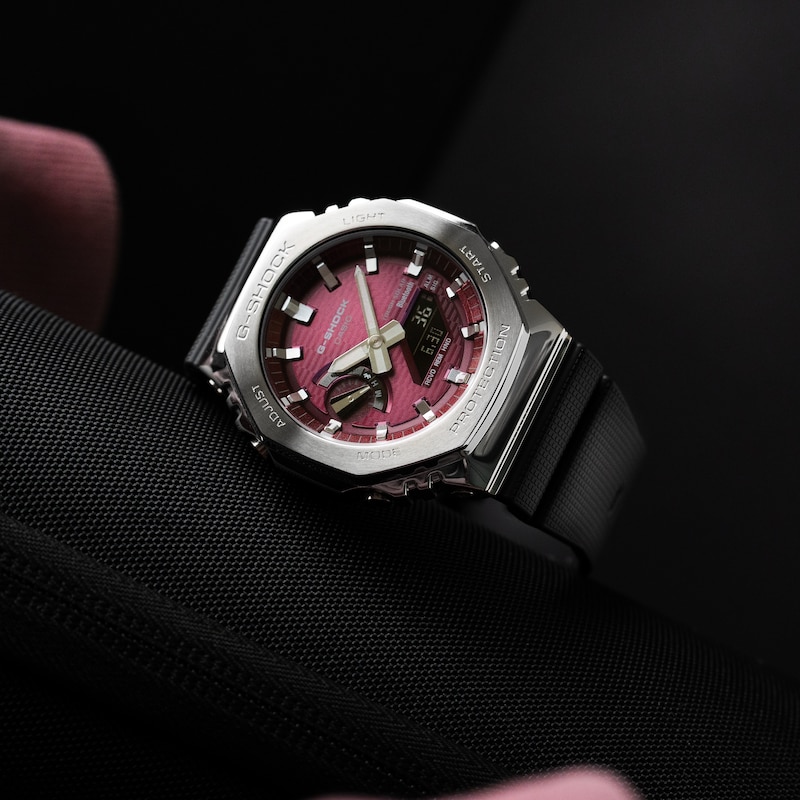 Main Image 3 of G-Shock GBM-2100A-4BER G-Steel 2100 Series Pink Octagonal Dial Black Strap Bluetooth Solar Watch