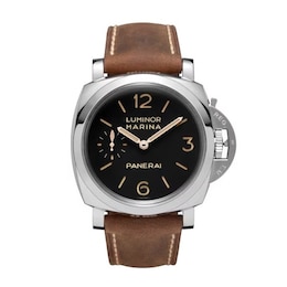 Panerai Luminor Marina 47mm Men's Brown Leather Strap Watch