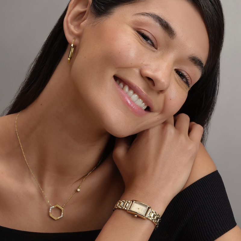 Main Image 6 of Olivia Burton Petit Grove Women's Light Gold IP Bracelet Watch