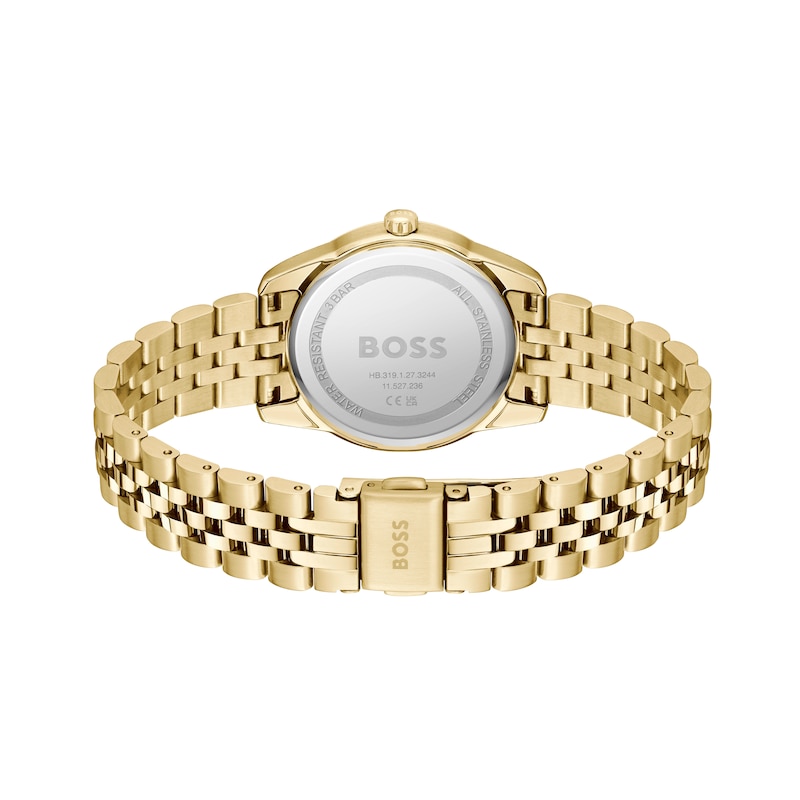 Main Image 3 of BOSS Graceful Precious Women's Light Gold IP Bracelet Watch