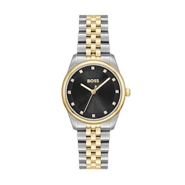 BOSS Graceful Precious Women's Crystal & Two Tone Bracelet Watch