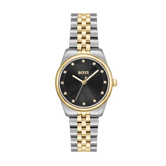 Women's Boss Graceful Precious Crystal & Two Tone Bracelet Watch