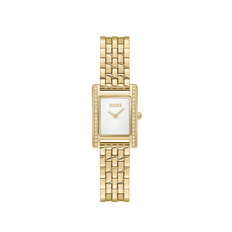 Main Image 1 of BOSS Lucy Women's Precious Crystal & Light Gold IP Bracelet Watch