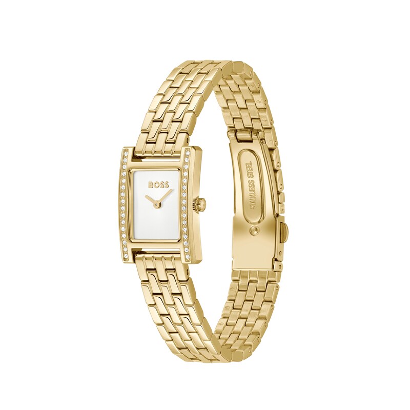 Main Image 2 of BOSS Lucy Women's Precious Crystal & Light Gold IP Bracelet Watch