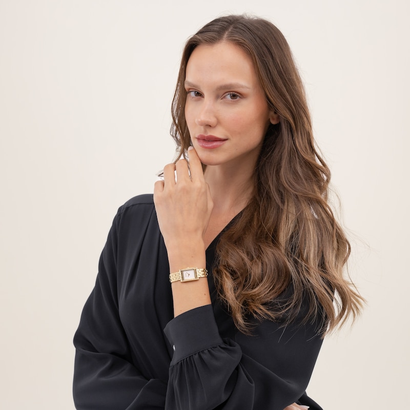 Main Image 5 of BOSS Lucy Women's Precious Crystal & Light Gold IP Bracelet Watch