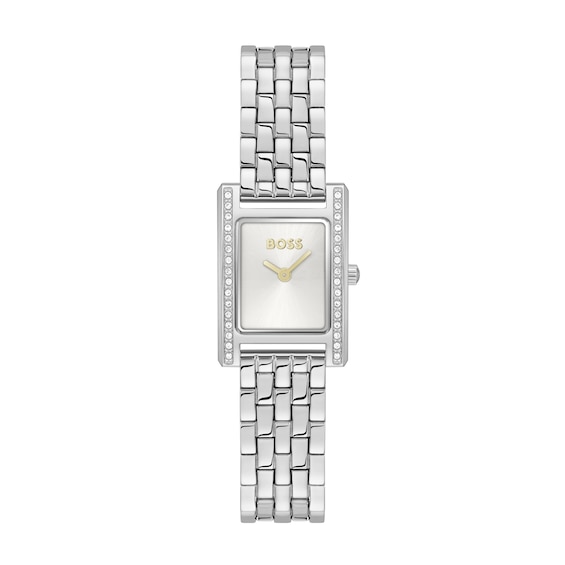 Women's Boss Lucy Precious Crystal & Stainless Steel Bracelet Watch