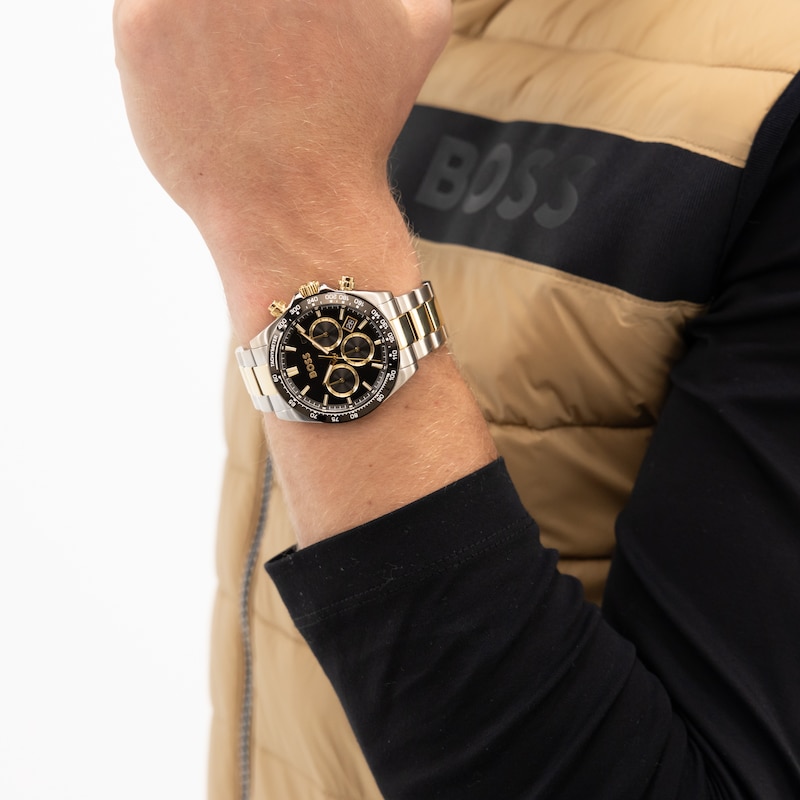 Main Image 4 of BOSS Hero 43mm Men's Two Tone Stainless Steel Bracelet Watch