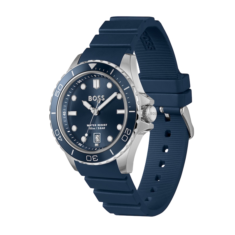 Main Image 3 of BOSS Troper Sport 41mm Men's Blue Silicone Strap Watch