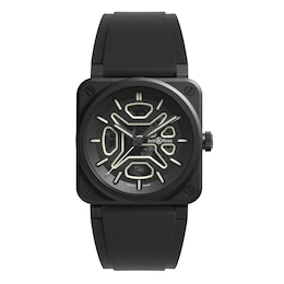 Bell & Ross BR-03 Skeleton Lum 41mm Ceramic & Rubber Strap Limited Edition Watch