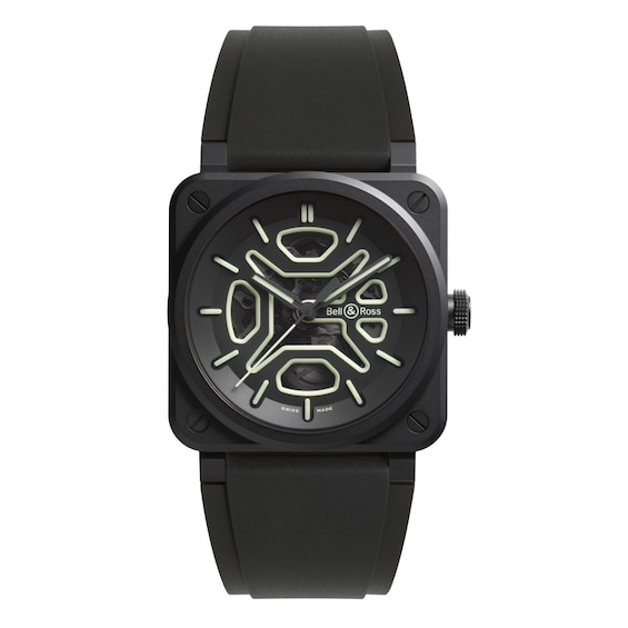 Bell and Ross BR-03 Skeleton Lum 41mm Ceramic and Rubber Strap Limited Edition Watch
