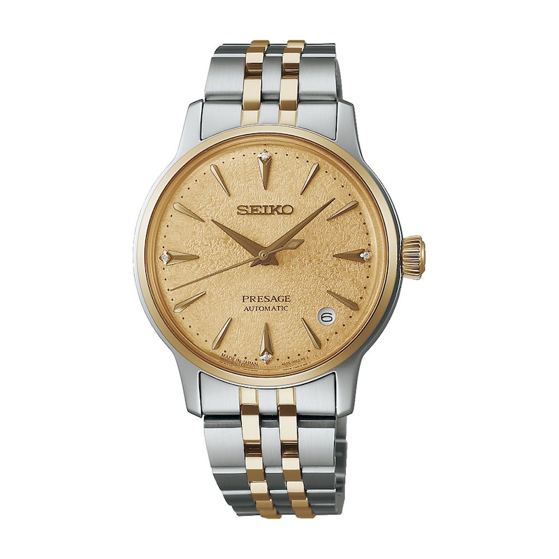 Main Image 1 of Seiko Presage 'Frozen Daiquiri' Diamond Cocktail Time 34mm Two Tone Watch