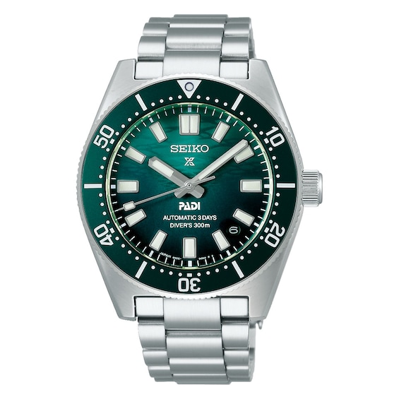 Men's Seiko Prospex 1965 Heritage Diver’s Padi Green Dial & Stainless Steel Watch
