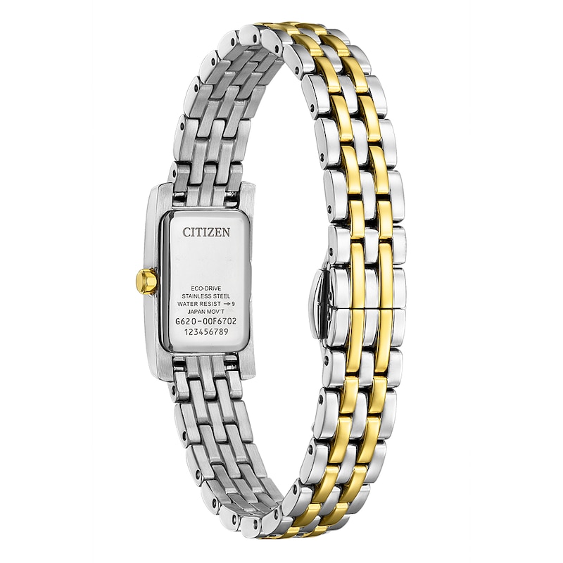 Main Image 3 of Citizen Eco-Drive Mother Of Pearl Crystal Dial & Two Tone Bracelet Watch