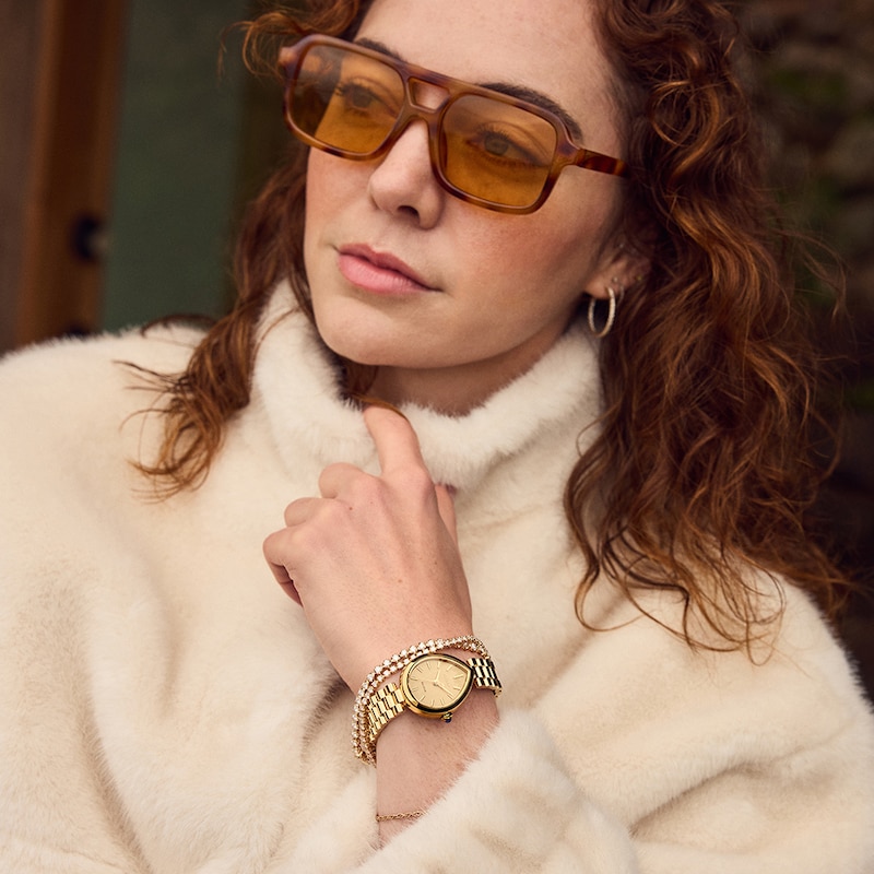 Main Image 3 of Citizen Eco-Drive Gold Tone Dial & Bracelet Watch