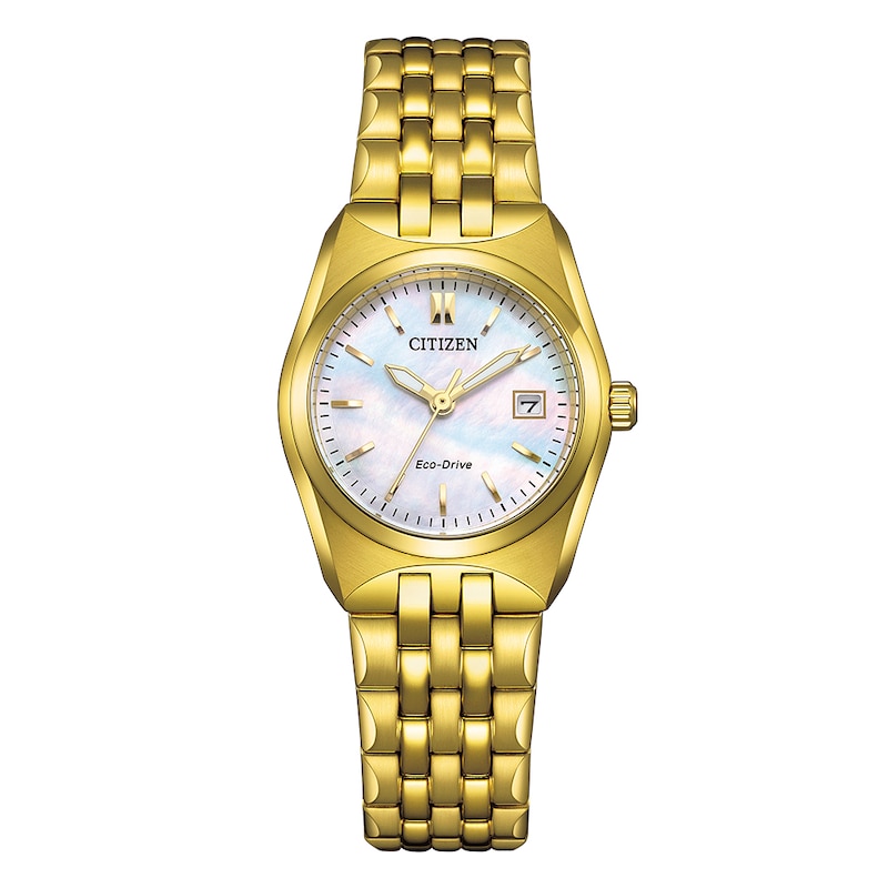 Main Image 1 of Citizen Eco-Drive Women's Mother Of Pearl Dial & Gold Tone Bracelet Watch