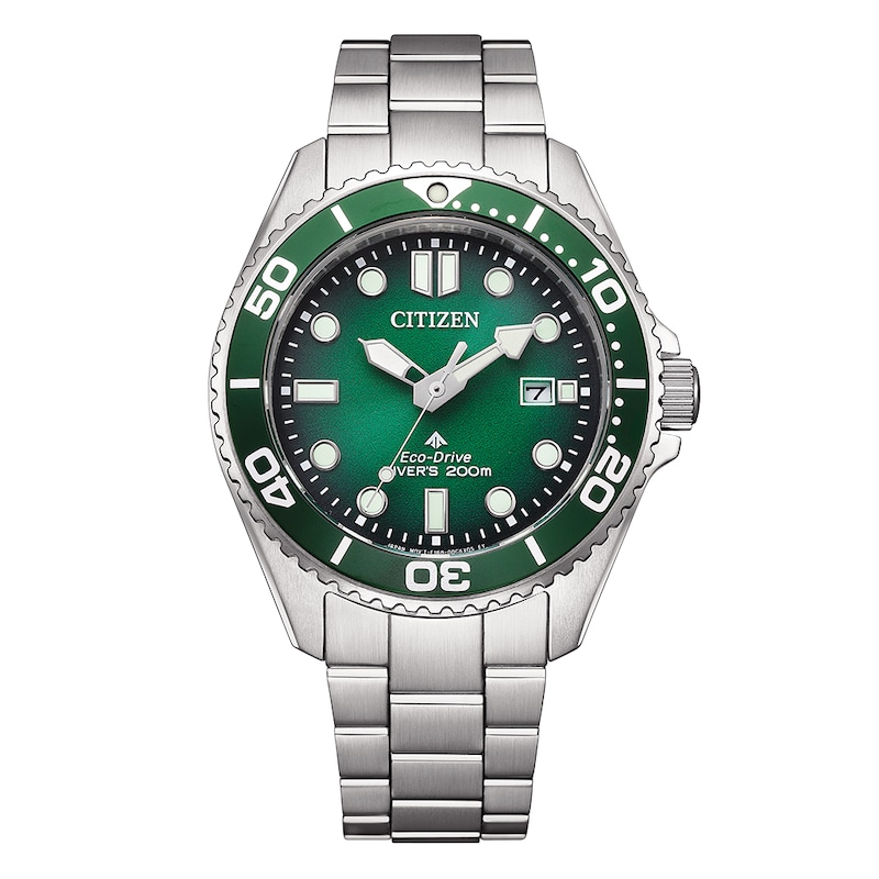 Main Image 1 of Citizen Eco-Drive Promaster Green Dial & Stainless Steel Watch