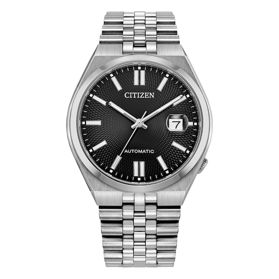 Men's Citizen Automatic Tsuyosa 40Mm Black Dial & Stainless Steel Watch