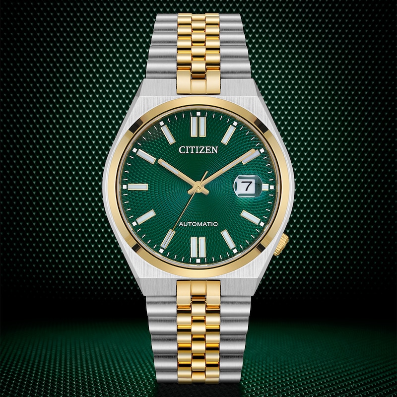 Main Image 6 of Citizen Automatic Tsuyosa 40mm Green Dial & Two Tone Watch