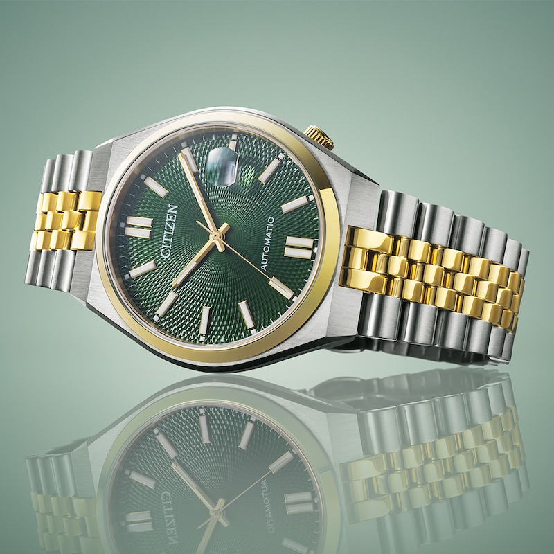 Main Image 7 of Citizen Automatic Tsuyosa 40mm Green Dial & Two Tone Watch