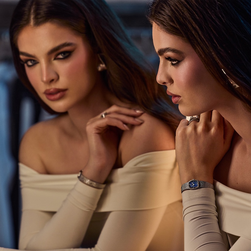 Main Image 6 of Bulova Goddess Of Time 17mm Ladies' Stainless Steel Mesh Bracelet Watch