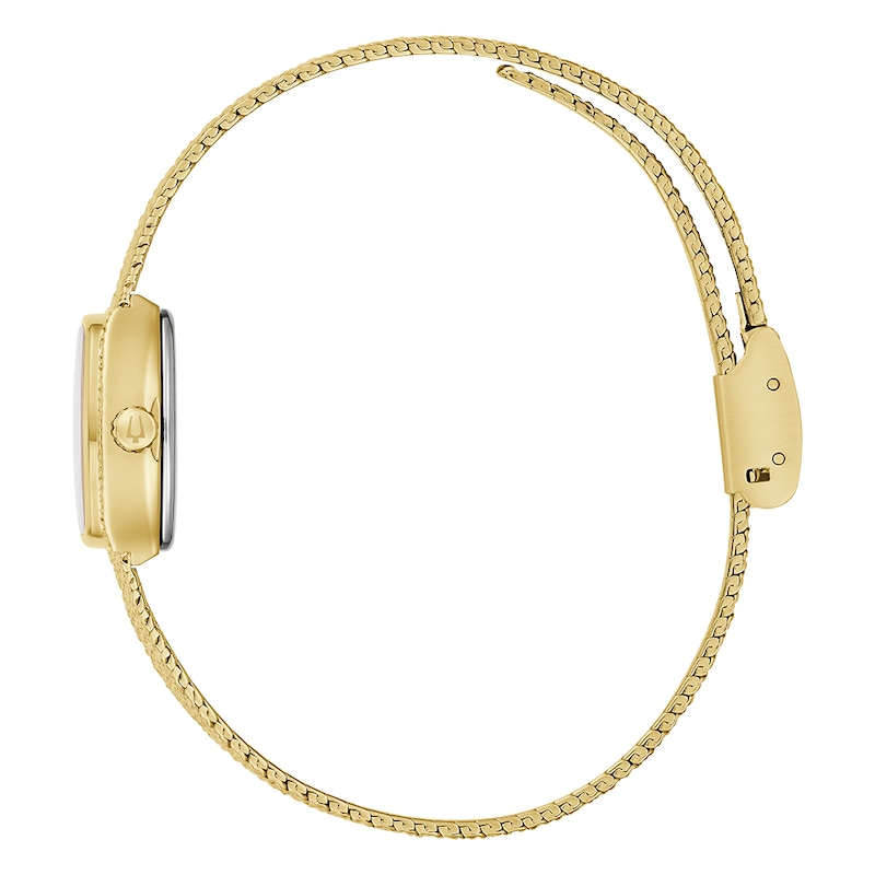 Main Image 2 of Bulova Goddess Of Time 17mm Ladies' Gold Tone Mesh Bracelet Watch