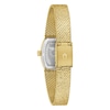 Thumbnail Image 3 of Bulova Goddess Of Time 17mm Ladies' Gold Tone Mesh Bracelet Watch