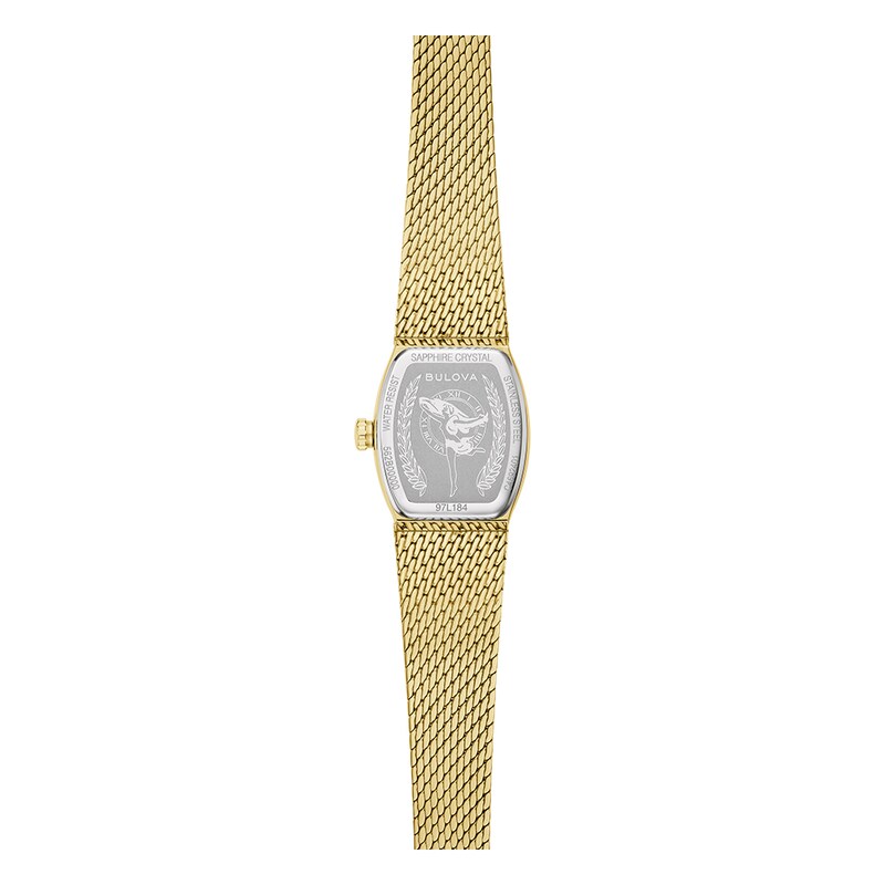 Main Image 4 of Bulova Goddess Of Time 17mm Ladies' Gold Tone Mesh Bracelet Watch