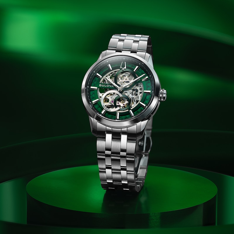 Main Image 4 of Bulova Sutton Automatic 40mm Skeleton Dial & Stainless Steel Watch